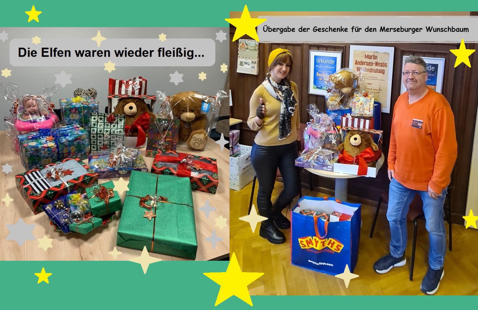 Übergabe Weihnachtsgeschenke