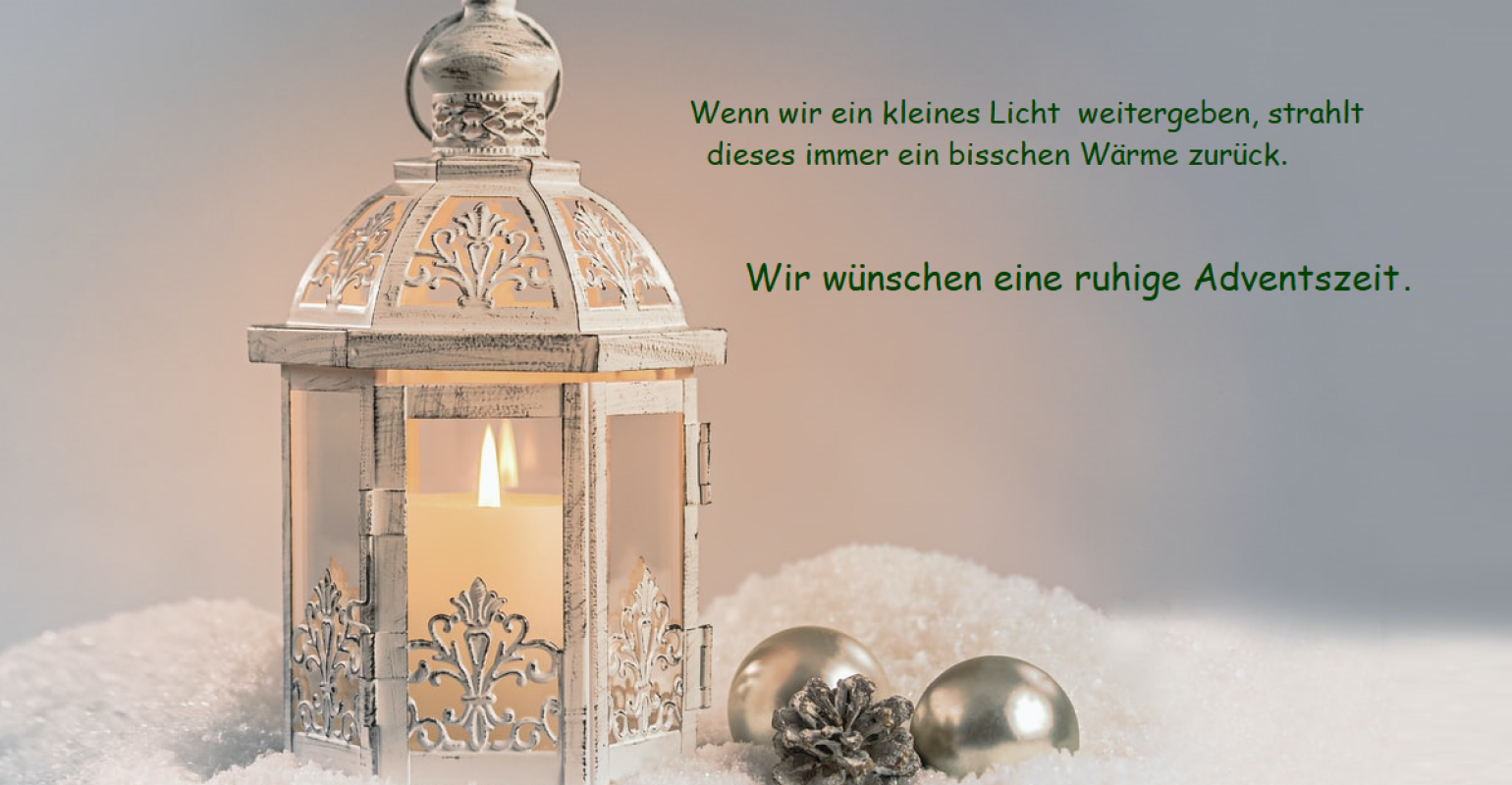 Adventsgrüße und Öffnungszeiten