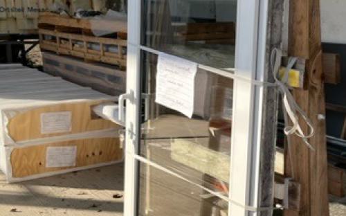 Balkontür, Fenstertür, Schüco, weiß, 3-fach Verglasung